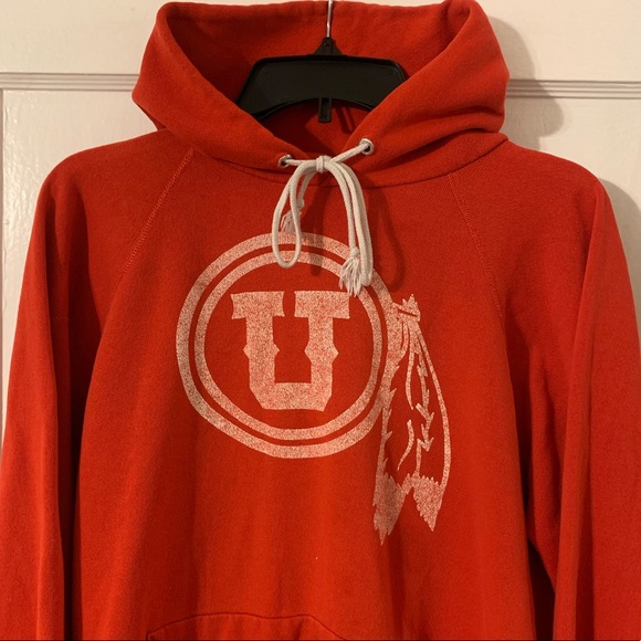 Vintage Hanes University of Utah Logo Hoodie Sz L - Picture 2 of 8